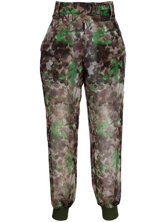 Shop Mr & Mrs Italy Blossom camouflage-print trousers with Express Delivery - FARFETCH