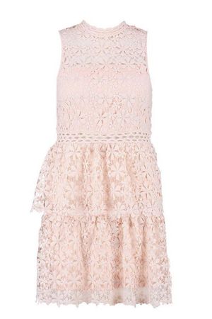 Plus Lace Tiered Skater Dress | Boohoo