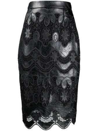 Talbot Runhof, Lace Panel Skirt