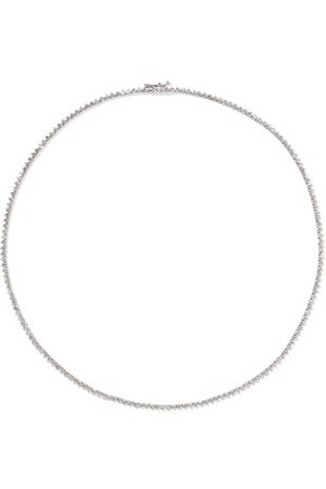 Jennifer Meyer | 18-karat white gold diamond necklace | NET-A-PORTER.COM