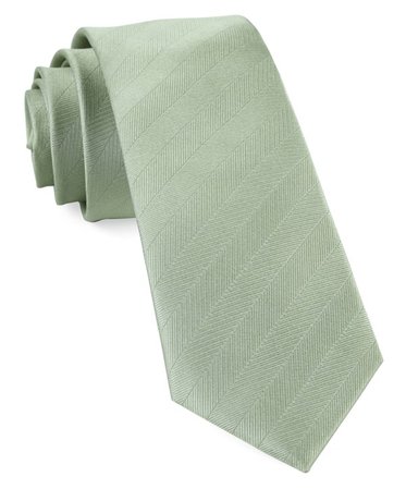 Herringbone Vow Sage Green Tie | Men's Ties | The Tie Bar