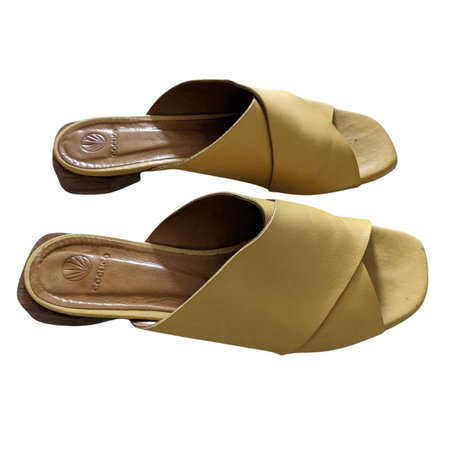 Coclico Yellow Slide Sandals