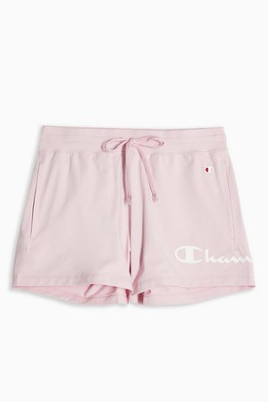 Pink Logo Track Shorts by Champion | Topshop