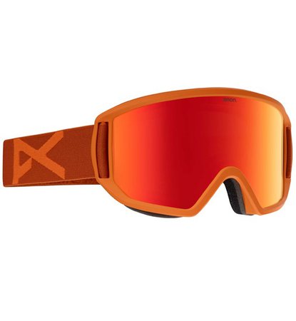 orange ski goggles