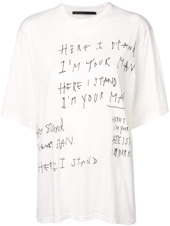 oversized slogan print T-shirt