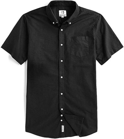 Amazon.com: Men's Short Sleeve Oxford Button Down Casual Shirt: Clothing