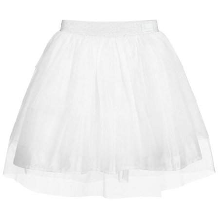 White Tulle Mini Skirt