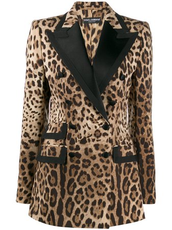 Dolce & Gabbana Blazer Con Motivo De Leopardo - Farfetch