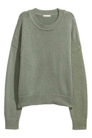 Knit Sweater - Light khaki green - Ladies | H&M US