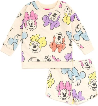 Amazon.com: Disney Minnie Mouse Little Girls French Terry Sweatshirt and Shorts Multicolor 6: Clothing, Shoes & Jewelry