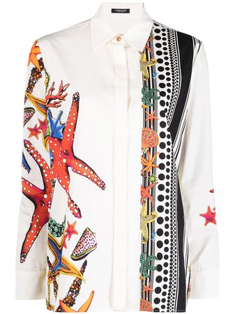 Versace starfish-print Buttoned Shirt - Farfetch
