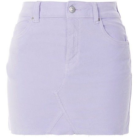 Lilac Mini Denim Skirt