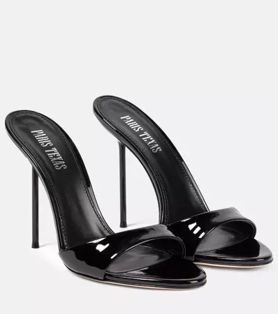 Patent Leather And PVC Sandals in Black - Paris Texas | Mytheresa