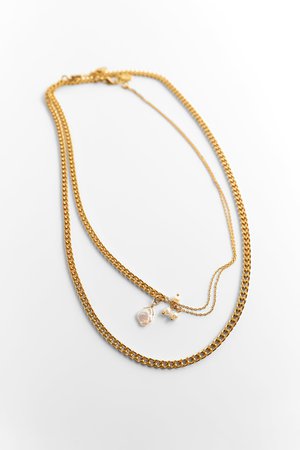 PACK OF FINE NECKLACES WITH NATURAL PEARLS | ZARA United States