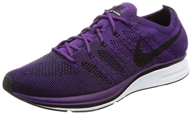 Amazon.com | Nike Men's Flyknit Trainer, Night Purple/Black/White | Athletic