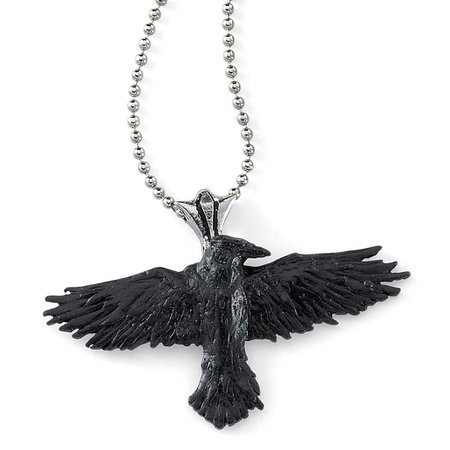 Pewter Raven Necklace - Women’s Romantic & Fantasy Inspired Fashions
