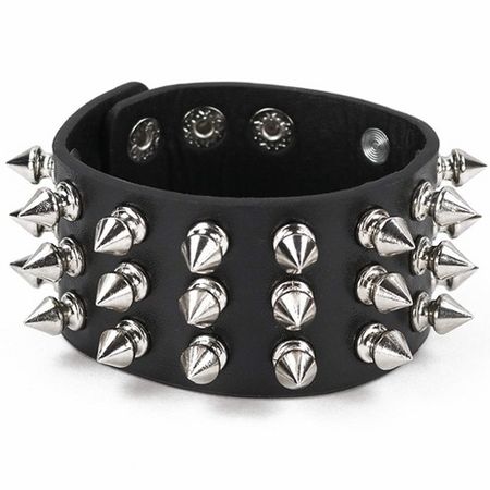 black soike bracelet