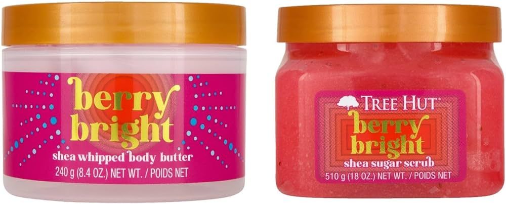 Amazon.com : Tree Hut Berry Bright Scrub and Butter Set : Beauty & Personal Care