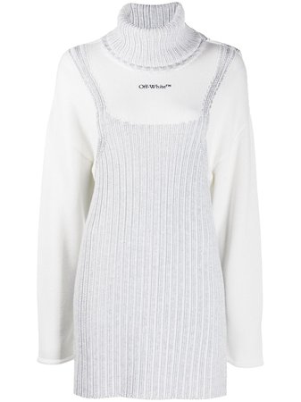 Off-White mini dress motif sweater - FARFETCH