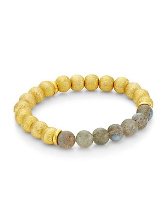 Dean Davidson Zen 22K Goldplated & Labradorite Beaded Bracelet | SaksFifthAvenue