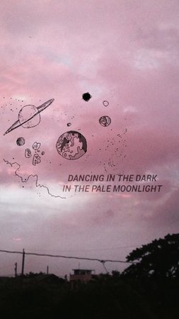 Dancing in the dark in the pale moonlight