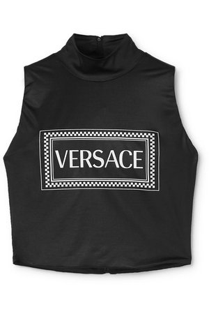 Versace | Haut à col montant en jersey stretch imprimé | NET-A-PORTER.COM