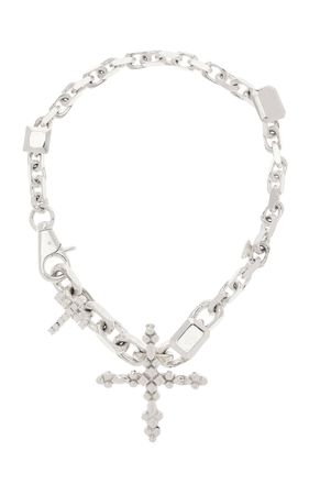 Kas Twin Cross Silver Chain Necklace By Martine Ali | Moda Operandi