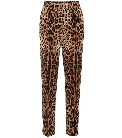 Dolce & Gabbana Printed high-rise straight pants