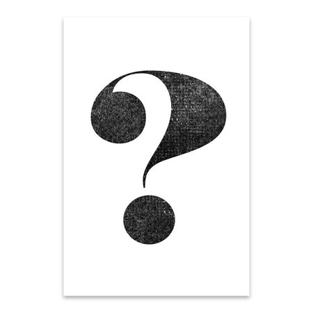 Shop Noir Gallery blursbyai 'Question Mark' Metal Typography Wall Art Print - Overstock - 27559614