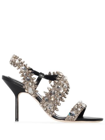 Alexander McQueen 105mm crystal-embellished Sandals - Farfetch