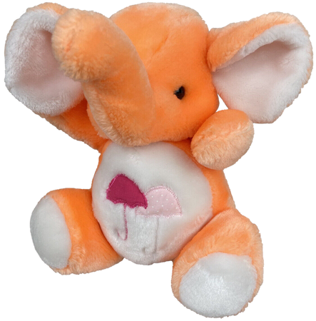 orange elephant stuffed animal