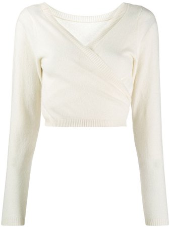 Neutral P.a.r.o.s.h. Wrapped Front Jumper | Farfetch.com