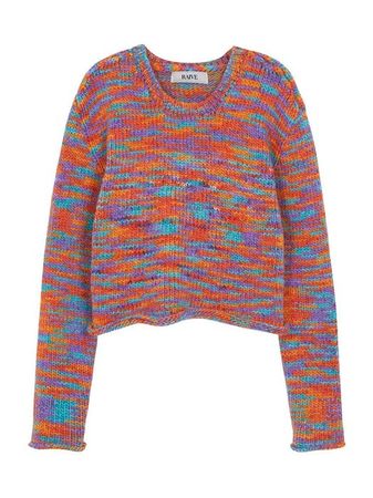 Multi Color Crop Knit in Orange Multi VK0AP2250 | W Concept