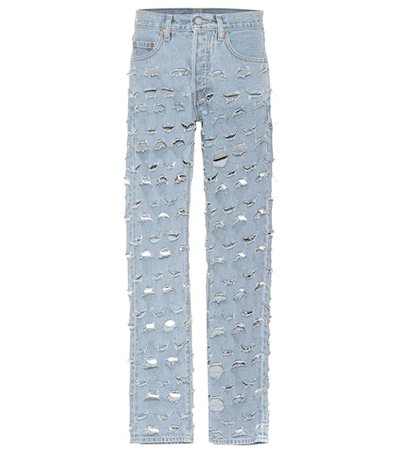 X Levi's® distressed jeans