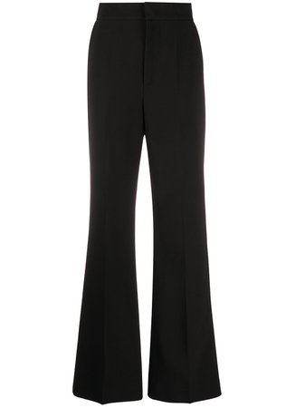 Shop black Philosophy Di Lorenzo Serafini high waist flared trousers with Express Delivery - Farfetch