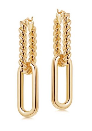 Missoma gold link earrings