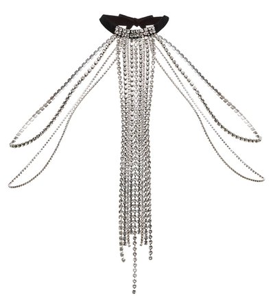 Isabel Marant - Plastron crystal-embellished fringe necklace | Mytheresa