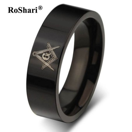 Roshari Ретро масонские кольцо мужчин Нержавеющая сталь масон, масонство модное кольцо на палец мужчины ювелирные изделия купить на AliExpress