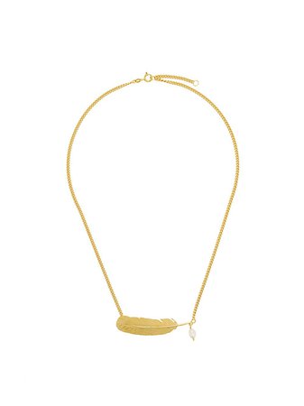 Wouters & Hendrix My Favourite feather and freshwater pearl necklace $303 - Buy AW18 Online - Fast Global Delivery, Price