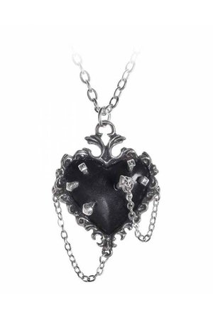 Witch Heart Pendant by Alchemy Gothic | Gothic Jewellery
