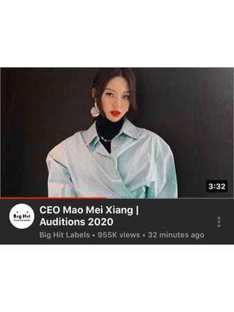 CEO Mao Mei Xiang Big Hit Labels YouTube