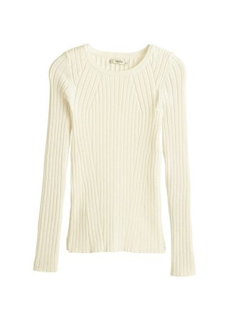 MANGO Ribbed fine-knit sweater