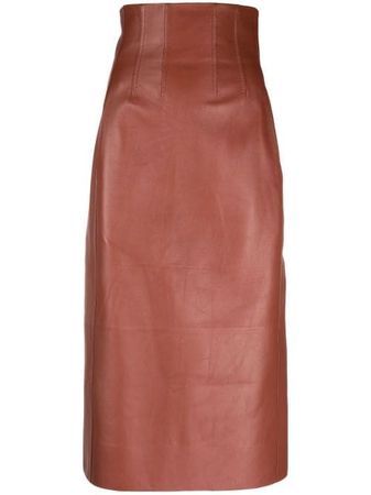 Chloé high-waisted Leather Skirt - Farfetch