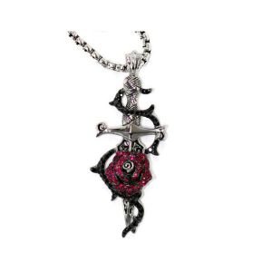 Rose dagger necklace