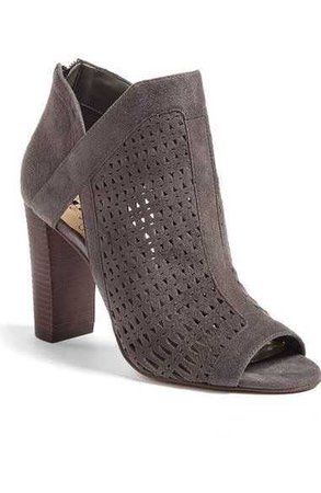Grey peep toed ankle boots