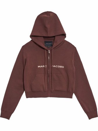 Shop Marc Jacobs cropped zip-up hoodie with Express Delivery - FARFETCH