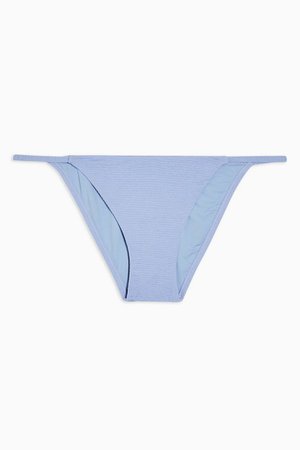 Blue Crinkle Tanga Bikini Bottoms | Topshop