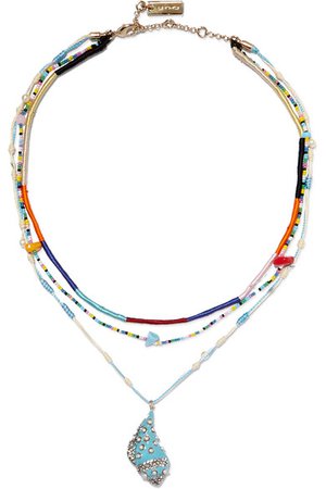 Etro | Layered silk and multi-stone necklace | NET-A-PORTER.COM