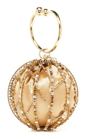 Alice Crystal-Embellished Gold-Tone Top Handle Bag By Rosantica | Moda Operandi