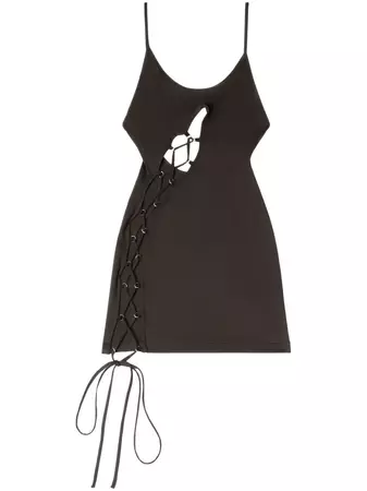 Heron Preston lace-up Strech Minidress - Farfetch